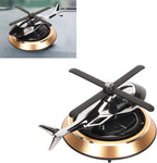 Helicopter Car Air Fresheners Rotating, Solar Car Fresheners Airplane Car Perfume Decoration for Office Bar, Relieve Stress Alloy Car Essential Oil Diffuser for Home (Gold)