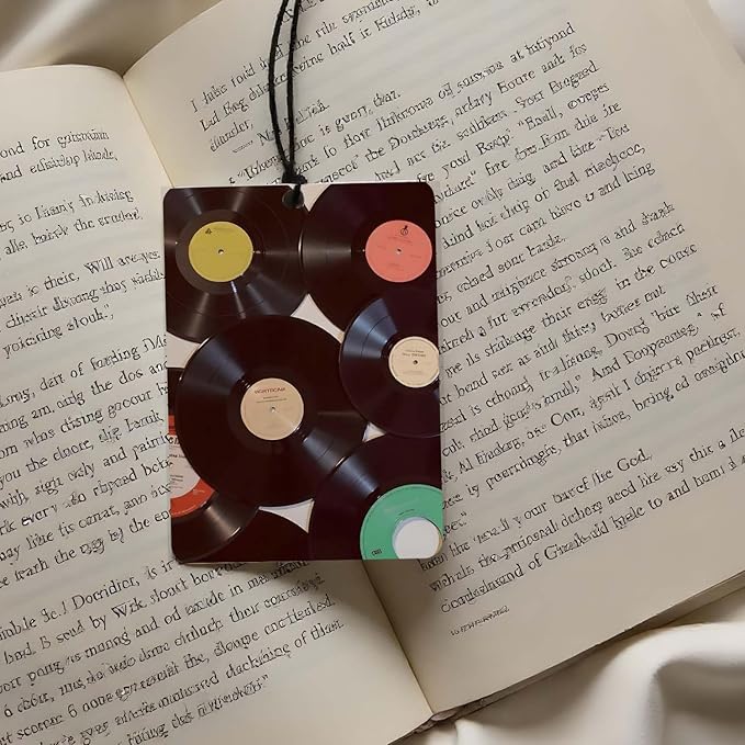 Vinyl Record Car Air Freshener 4 Pcs, Retro Music - themed Hanging Scents for Cars Closet Drawer Books, Music Lovers Car Accessories Mirror Decor for women