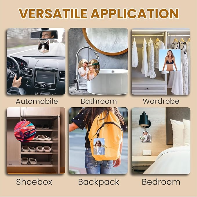 10-1000Pcs Custom Air Fresheners with Picture, Personalized Double Sided Photo/Text/Logo Air Freshener, Customized Gifts for Branding Business Events Promotions