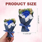 uxcell Dark Blue Small Bouquet Car Air Freshener Vent Clips, Mini Decorative Rose Bouquet with Fragrance Diffuser for Women, Automotive Air Freshener Decoration, Style 1