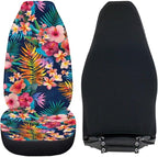 Car Seat Covers Elastic Front Seat Protectors Automotive Interior Accessories Mats Non Slip Scratch Proof Washable Bucket Pads（Tropical Flowers 59）
