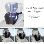 Crofy 2 Pack Car Neck Pillow, Softness Car Headrest Pillow for Driving with Adjustable Strap, 100% Memory Foam and Breathable Removable Cover, Comfortable Ergonomic Design, Black & Red