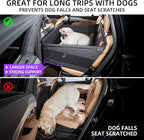 Large Dog Car Seat,Back Seat Extender for Dogs,Waterproof Medium Dog Seat Cover for Backseat, Pet Bed for Car Hammock(Black-L)