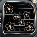 6pcs Colorful Daisy Flower Car Air Vent Clips, Car Air Outlet Freshener Clip for Auto Interior Decoration Accessories (Black)