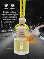 Ikeda Car Air Freshener: Hanging Car Smell Air Freshener | 10ml Hanging Car Perfume | Long Lasting Fragrance | Strong Scents Diffuser for Auto Home (Vanilla|Circular)