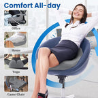 Seat Cushion, Memory Foam Office Chair Seat Cushion for Office Chairs/Car/Long Trip/Desk Chair/Gaming, Large Size for Sciatica & Hip & Tailbone Pain Relief, Sciatica Support (Light Gray)