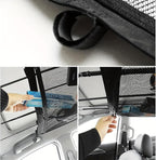 1 Piece Car Fishing Rod Holder, Roof Storage Mesh Bag, 31.5 x 21.3 Inches Reinforced Load Bearing Adjustable to Avoid SaggingDouble-Layer Mesh Organizer,Universal