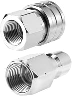 RIDGE WASHER Pressure Washer Adapter Set, 3/8 Inch Quick Connect Kit, Stainless Steel Female NPT Fitting, 5000 PSI, 2 Pack