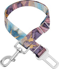 Adjustable pet cat and Dog car seat Belt，The Lanyard is Flexible and Adjustable from 20 to 33 inches(Light Luxury Marble)