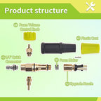Foam Cannon, Wide Neck Snow Foam Lance with Replacement Adapter for Portland Husky and Ryobi Pressure Washer, Heavy Duty Power Washer Foam Blaster with 1/4 Inch Quick Connector, 5 Nozzle Tips