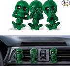 Skull Car Air Freshener Vent Clips, Goth Decor Interior, Gothic Halloween Cool Decoration Horror Skeleton Dashboard Accessories Spooky, Cute Funny Gifts for Men Women