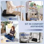 19.7in Thicken Cooling Gel Seat Cushion, Larger Gel Seat Cushion for Long Sitting Pressure Relief Seat Pad for Office Chair Egg Cushions for Car, Desk Chair, Wheelchair Cushion