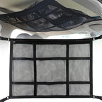Car Ceiling Cargo Net Pocket Car Roof Storage Organizer Elasticity Mesh Car Roof Storage Organizer 31x21 Car Camping Long Journey Storage Bag for Car SUV Tent Clothes Blankets ZHAZHAMO