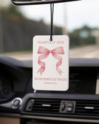 Coquette Pink Christian Car Air Freshener 4 Pcs Coconut Scented, Faith Based Girly Car Accessories Mirror Decor for Women, Religious Hanging Air Freshener for Cars Closet Drawer Books