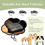 Cullaby Center Console Small Dog Car Seat Portable Puppy Booster Armrest Carseat, Anti-Collapse Comfort Car Travel with Washable Fluffy Cushion and Pillow (Coffee Color, Extar Small armrest lid)