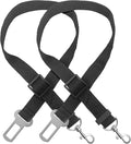 Adjustable Dog Seat Belt for Car, 2 Pack Pet Safety Belts for Vehicles, Heavy-Duty Nylon Puppy Harness Seatbelt Leash for Driving, Universal Fit Seatbelts for Pets in SUV, Truck, Travel, Black