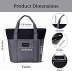 SMIRLY Large Insulated Cooler Bag, Thermal Insulated Grocery Bags, Collapsible Cooler Tote for Travel,Beach or Picnic