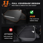 AOMSAZTO Seat Covers for Model 3 2017-2023-Full Set Leather Waterproof Car Seat Covers Airbag-Ready Design Custom Fit for Tesla Model 3(with Armrest & Rear Door Pads Cover)-Black