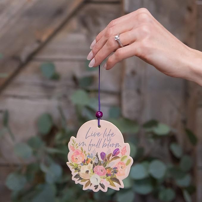 Studio Oh! Mothers Day Gifts Scented Hanging Car Air Fresheners - Pack of 2 - Natural & Exclusive Fragrance with DeoBoost Technology - Unique Design with Decorative Bead - Live Life In Full Bloom