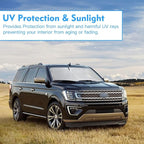for Ford Expedition Windshield Sun Shade 2025-2018 Front Window Sunshade Fit Ford Expedition Accessories Fodable Car Sun Visor UV Protector Shade Heat Shield Cover