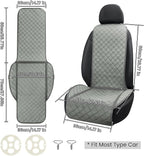 surpassme Comfortable Car Seat Covers Universal Front Seat Covers for Car Accessories, Padded Car Interior Covers for Automotive, SUV, Truck, and Van(Grey)