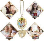 Personalized Photo Car Hanging Decor Accessories, Double-Sided Custom Picture Car Air Freshener Ornament, Car Charms for Rear View Mirror (No Scent)