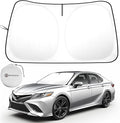 Car Sun Shade for 2018-2024 2025 2026 Toyota Camry Windshield Sun Shade, Sun Visor Windshield Screen Cover for Camry Front Window Sunshade Foldable Auto Interior Accessories UV Block