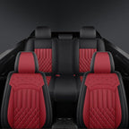 Car Seat Covers for Genesis GV70 2022-2025 2026, Full Set Premium Nappa Leather Waterproof Breathable Anti-Slip Airbag Compatible Car Seats Protector, Car Interior Seats Cover (Black+Red)