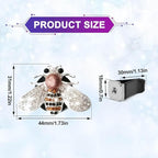 Shiny Bee Air Outlet Clips, Crystal Air Fresheners Vent Clips, Car Diffuser Vent Clip Rhinestone Diamond Interior Decor, Car Decoration, Bling Car Accessories (2 Pcs Silver)