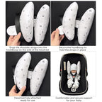 Adjustable Baby Head Neck Support Pillow for Car Seat and Stroller - Soft and Lightweight Cushion for Travel and Daily Use, with Cute Cat Paw Print Pattern Baby Travel Pillow