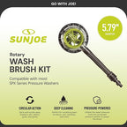 Sun Joe SPX-RB1 Rotary Wash Brush Kit For SPX Series Pressure Washers , Green