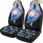 GENANY Cartoon Donkey Car Seat Covers Set of 2, Breathable Front Seat Covers for Truck Sedan SUV, Cute Car Accessories, Cartoon Gift for Women Men