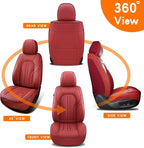 Car Seat Covers,Car Seat Protector Waterproof,Seat Covers Front Set, Car Seat Protectors,Automotive Seat Covers Fit for Most Cars Wine Red