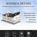 Coverado Front Seat Covers, Leather Car Seat Covers, Black Seat Covers for Cars, Car Seat Protector Cushions Universal Fit for Most Cars & SUV Trucks(Black)