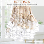 Wresty 100 Pcs 8ml Car Essential Oil Hanging Bottle Empty Car Air Freshener Diffuser Bottle Perfume Glass Bottle Pendant Aromatherapy Fragrance Bottle Auto Car Interior Ornaments Decor