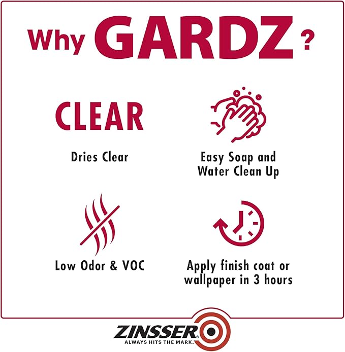 1 gal Zinsser 02301 Clear Zinsser, Gardz Water-Based Problem Surface Sealer