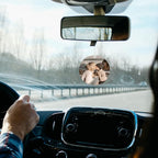 25 Pieces Round Sublimation Air Freshener Blank Car Scented Hanging Felt Sheets - White Fragrant With 25 Bags and Elastic Rope for Car Interior Use and Decor