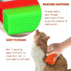 2pcs Pet Dog Cat Hair Remover, Pet Hair Removal Tool, Hollow Cleaner Brush for car，Interior, Furniture, Sofa (red and green)