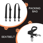 Femuar Dog Car Seat Cover, Waterproof Nonslip Pet Seat Cover for Back Seat with Storage Pockets Mesh Visual Window, Heavy Duty Scratchproof Pet Dog Seat Cover Hammock for Cars Trucks and SUVs