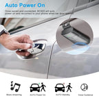 Hands-Free Bluetooth Speaker for Car: Handsfree Wireless Speaker Kit for Cell Phone in Car - Support Auto Power On Siri Google Voice Assistant with Mic Compatible with Samsung Android iPhone