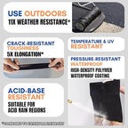 White Liquid Rubber RV Roof Coating - 92% UV Reflective Waterproof Sealant for Camper, Trailer & Metal Roof Repair - 3X Stronger Elastomeric Membrane - Stops Leaks on Concrete & Wood - 1 Quart