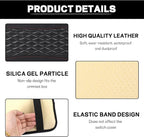 Car Center Console Cushion Pad, 12.72"×7.52" Leather Waterproof Auto Armrest Seat Box Protector, Car Center Console Cover, Universal Interior Decor Car Accessories for SUV Truck (Black)