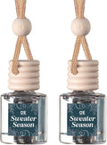 C&E Craft Co Hanging Car Air Freshener Diffuser 2 Pack, Long Lasting Fragrance Oil Car Freshener, Glass Bottle Auto Air Freshener, Made in USA (Sweater Season)