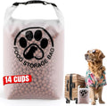 Pet Food Storage Bag for Travel - Transparent Leak-Proof Dog Food Container with Roll-Top Closure, Keeps Kibble Fresh for Camping Trip, Dog Boarding, Weekend Getaways (14 Cups)