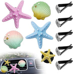 5PCS Starfish shell Blossom Car Vent Clips Cute Scented Air Freshener Decor Car Accessories for Women Aesthetic Car Interior Decorations