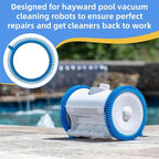 Pool Cleaner Tires with Super Hump Compatible with Hayward Poolvergnuegen 2X 4X Pool Vacuum Wheels, 896584000-143 Blue Front Tire Also fit for Hayward Phoenix Pressure Pool Cleaner Parts 2 Pack