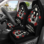 GENANY Skeleton Couple Car Seat Covers Set of 2, Breathable Front Seat Covers for Truck Sedan SUV, Couple Car Accessories, Favorite Weirdo Gift for Women Men