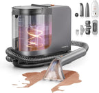 Uwant Carpet Cleaner Machine 18Kpa Powerful Suction, Portable Carpet Cleaner for Pet Stains with Cleaning Tools&Solution Self-Cleaning Upholstery Cleaner for Car, Couch, Rug, Spot (Gray)