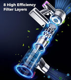 Cordless Vacuum Cleaner, 550W 45Kpa Vacuum Cleaners for Home, 60Mins Cordless Stick Vacuum with LED Display, Self-Standing & Anti-Tangle, 8-in-1 Wireless Vacuum for Carpet Pet Hair Hardfloor
