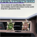 2PCS Bling Tortoise Car Air Vent Clips, Crystal Rhinestone Auto Air Conditioning Outlet Clip, Cute Turtle Car Vent Decorative Clip, Auto Interior Decoration Charm for Women (Tortoise)